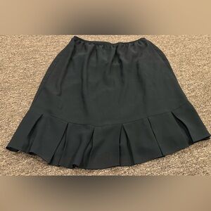 MSK Black Long Tiered Skirt Ruffle Hem Sz 12 Elastic Waist Lined EUC!